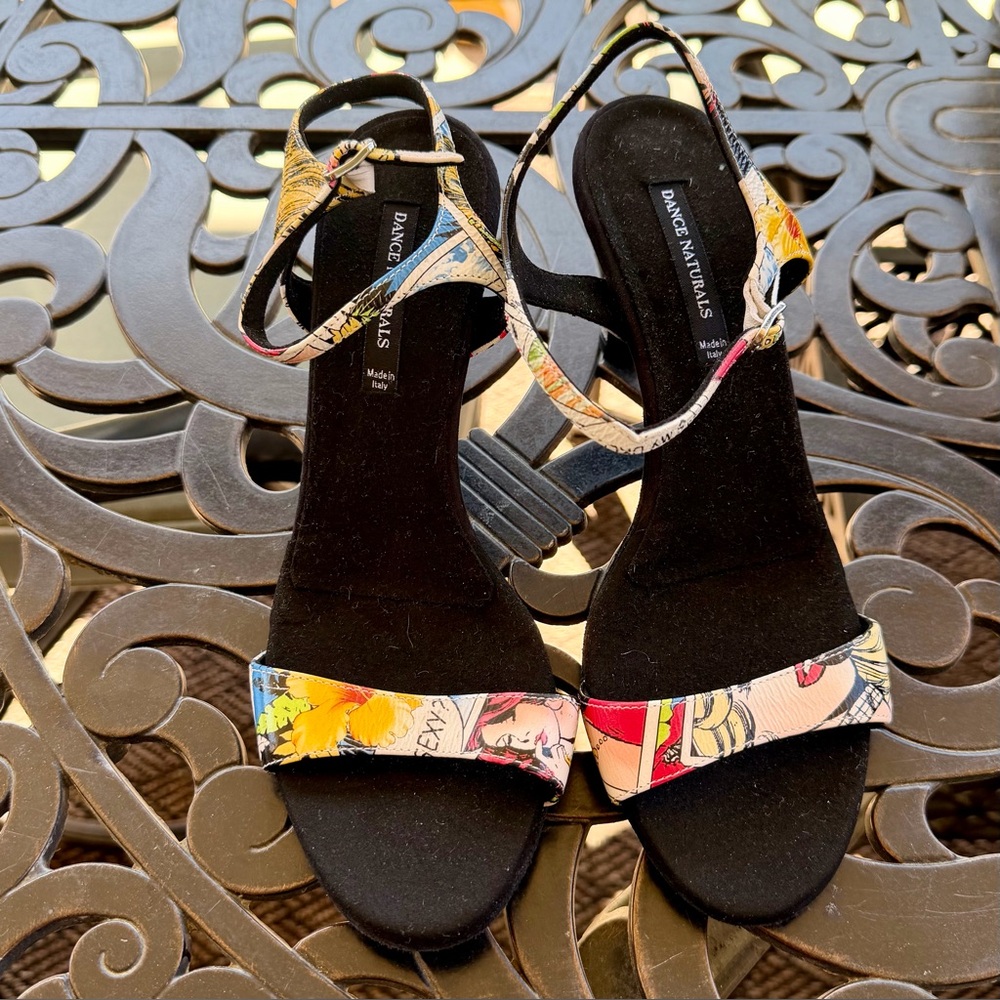 NWOT Dance America Colorblock Suede Dance Sandal